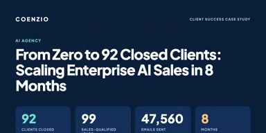 From Zero to 92 Closed Clients: Scaling Enterprise AI Sales case study preview